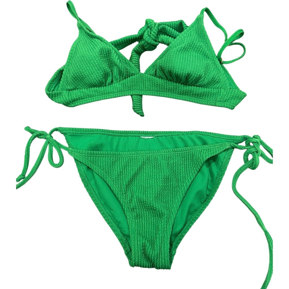 Beautiful Green‎ Bikini Tie Back and Bottoms No Size Possible Medium